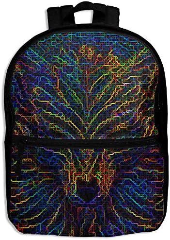 Electric Fox Pattern Casual Funny Backpack School Bag Boys &amp; Girls School Book Bag