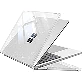Fintie Case for 13 Inch Microsoft Surface Laptop (2025 Release) Model: 2095 - Protective Slim Snap On Hard Shell Cover (Glittering Clear)