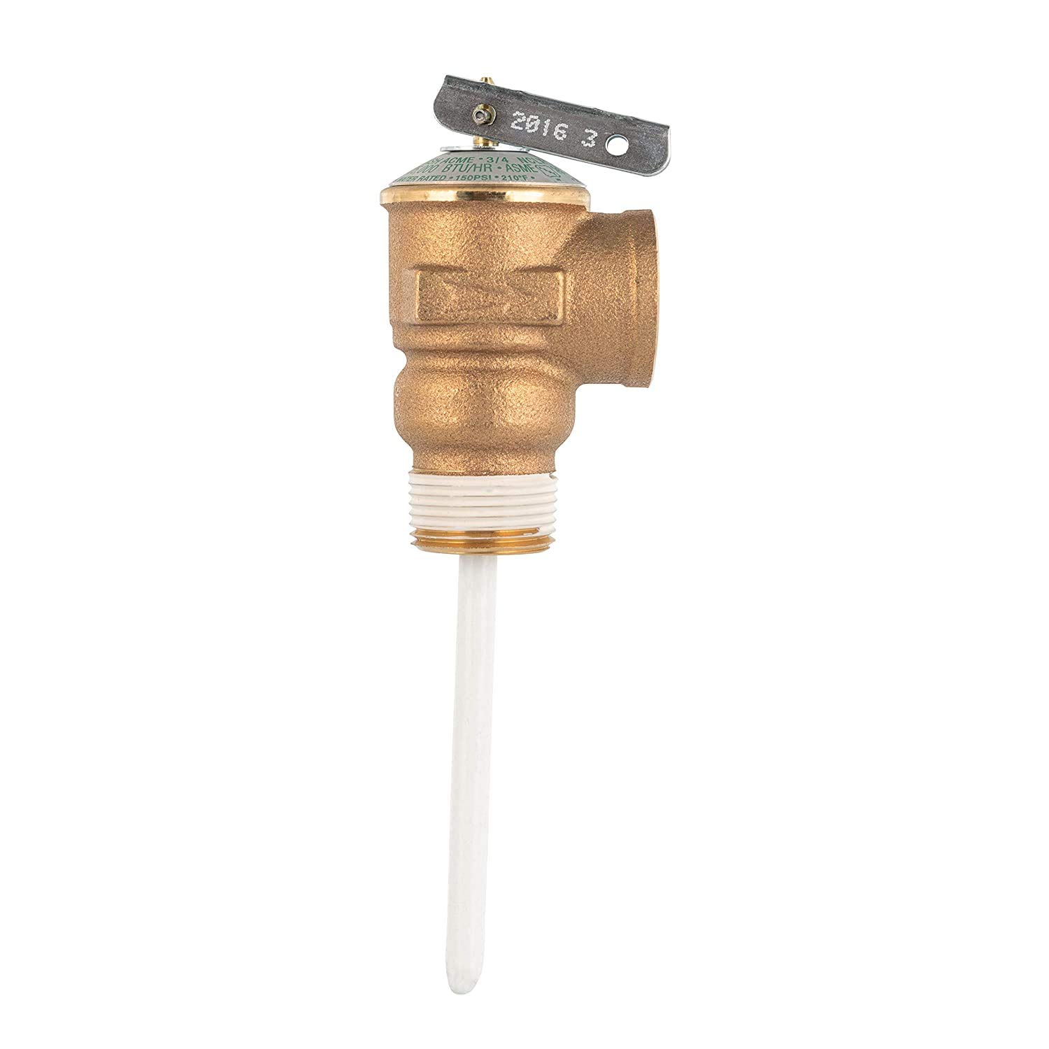 Camco 10471/10473 3/4" Temperature and Pressure Relief Valve with 4" Epoxy-Coated Probe: Home Improvement