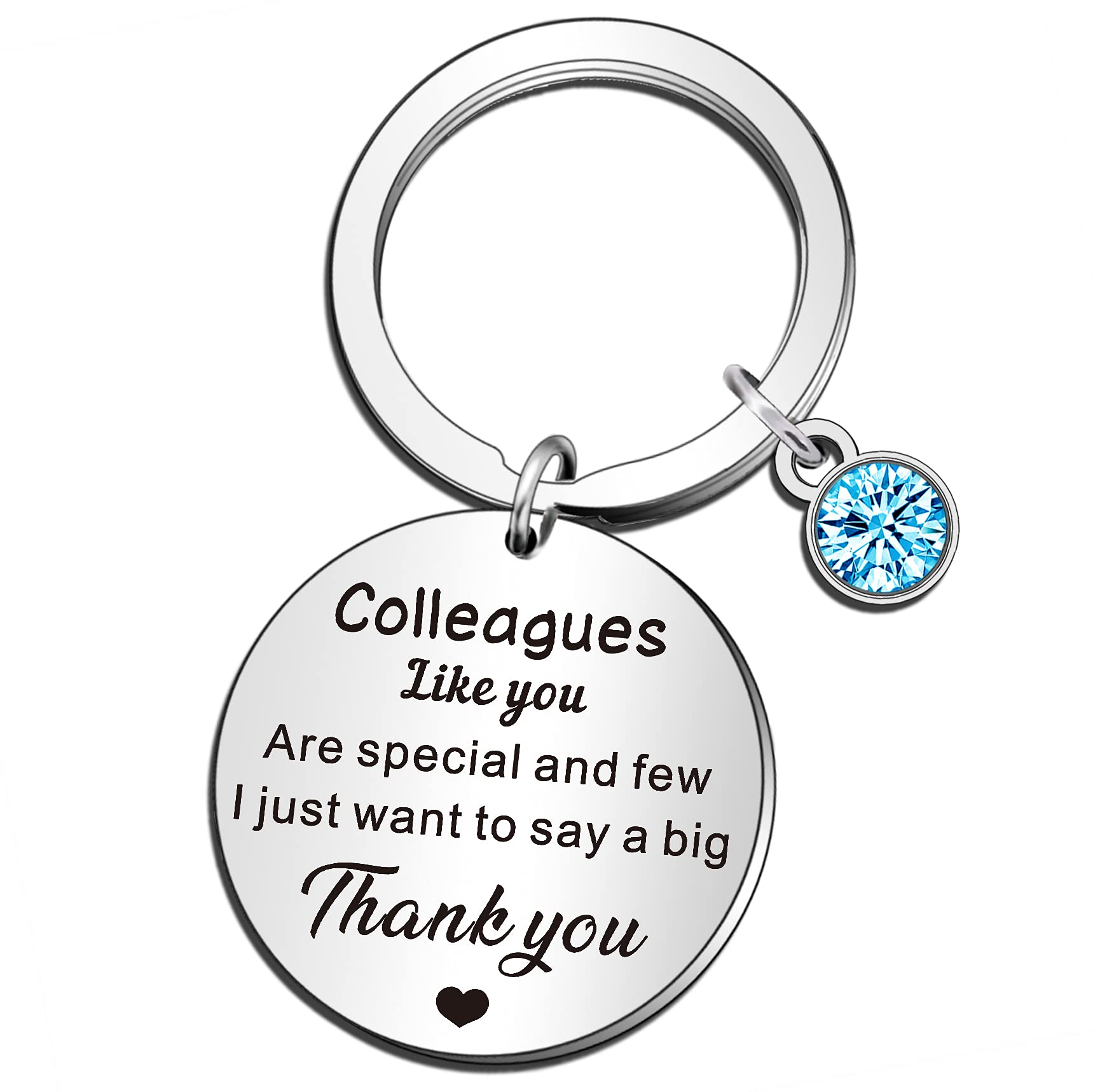 QMVMV Thank You Colleague Keyring - Women's Birthday & Leaving Gifts