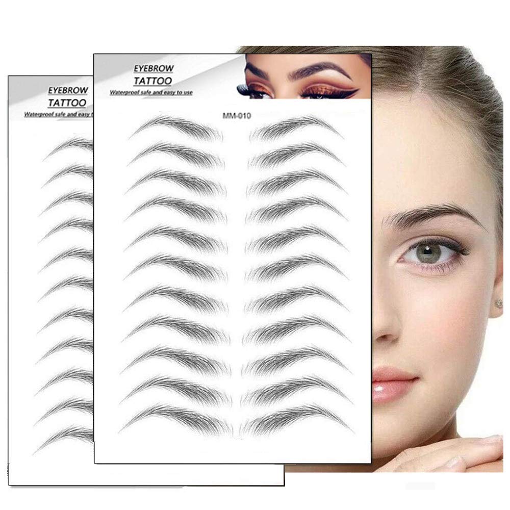 22Pairs 4D Eyebrow Tattoo Stickers, HairLike Authentic Eyebrows, Waterproof