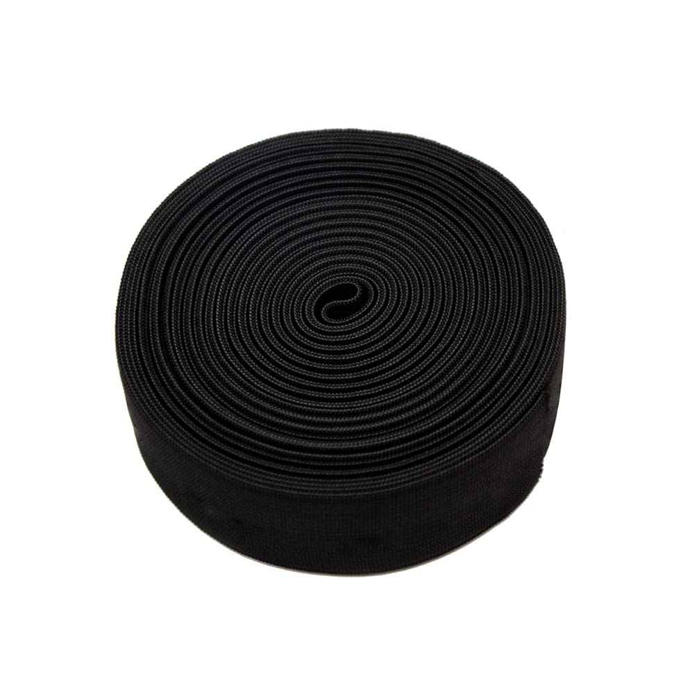 Black Flat Elastic Bands Stretch Elastic Fabric Band Elastic Sewing Bands for Wigs DIY Sewing Craft (1.2 inch X 5.5 Yard)