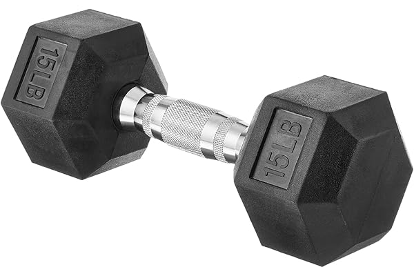 Amazon Basics Rubber Hex Dumbbell Hand Weight