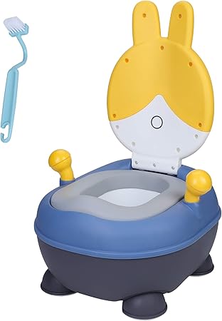 Pot Bebe Toilette Enfant Pot Chambre Reducteurs De Toilettes Avec Cuvette Et Sieges Rembourres Wc Abattant Siege De Toilette Forme Lapin Pot D Apprentissage Educatif Filles Garcon Amazon Fr Bebes Puericulture