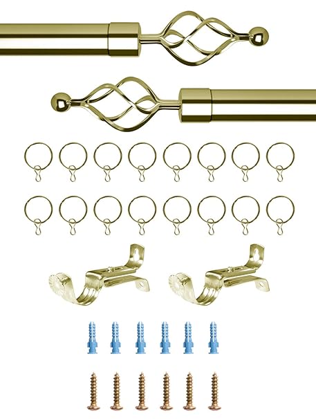 Story Home Extendable Adjustable Metal Curtain Rod With Modern