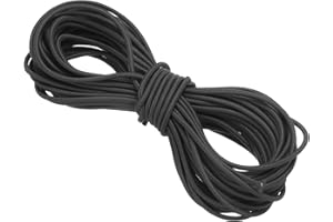 PATIKIL Elastic Cord Heavy Stretch String Rope 3/32" 11 Yards(2.5mm x 10m) Black for Crafting DIY Sewing Hook Straps Camping 