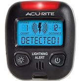 AcuRite 02020 Portable Lightning Detector Black, 2&frac12;L x 1W x 2&frac34;H | Help protect outdoor events, boating marinas, athletic games, and more by detecting lightning strikes within 25 miles.