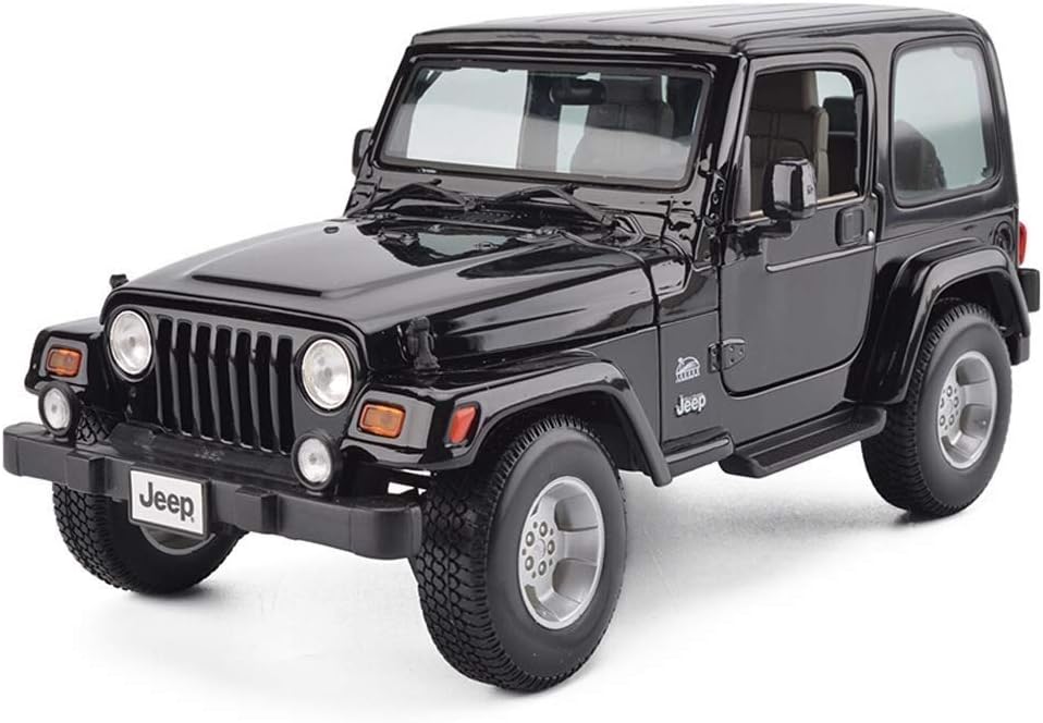 Model Car Simulated Alloy Car Model 1:18 Jeep Wrangler Sahara Alloy Car Model Original Simulation Car Model 22x10.5x10CM Model Car Birthday Present Decoration Crafts Collection Exclusive Collectible M