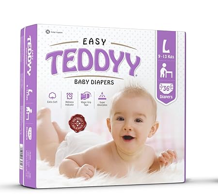 Teddyy Easy Baby Large Size Diaper (36 Count)