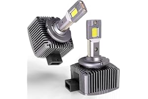 CHOPDARK D1S D1R D1C LED Bulbs 110W 30000Lm Super Bright 6500K Cool White Built-in Fan and 2 Thermally Conductive Copper Tubes Plug and Play Fog Lamp 2pcs