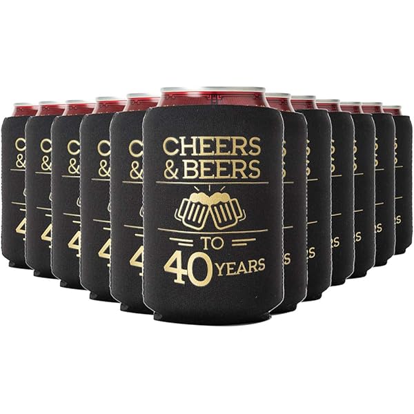 40th Birthday Styrofoam Cups, Cheers and Beers, Cheers to 40 years, Bar