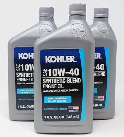Amazon Com Kohler 25 357 71 S 3 Pack Sae 10w 40 Synthetic Blend Engine Oil Garden Outdoor