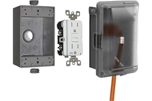 Sigma Engineered Solutions 16801 Non-Metallic Weatherproof Outdoor Electrical Outlet Kit w/Extra Duty Cover, Box and 15 Amp G