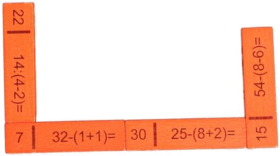 Rechendomino III 40 Teile , 20 x 16 x 3 cm NEU Rechenspiel Mathe lernen Denkspiel