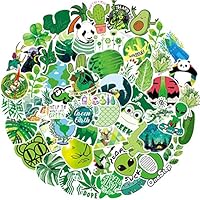 Green Series Stickers (70 PCS) Cute Stickers for Laptop, Hydro Flask,Water Bottle,Skateboard Phone - Aesthetic Stickers - Stickers for Teens, Adults, Kids - Sticker Pack - Vinly Waterproof