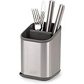 Joseph Joseph Duo Stainless Steel Silverware Flatware Drainer, Kitchen Utensil Organizer