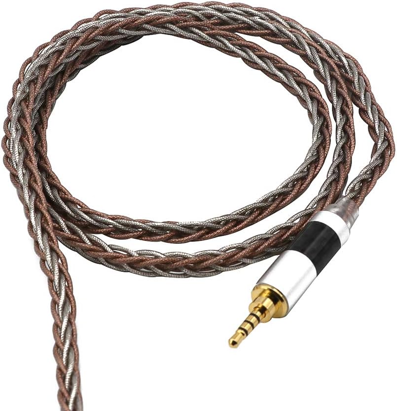 3.5mm Plug, 2 pin 0.78mm Connector Tinsel Silver Copper Wire for BL03