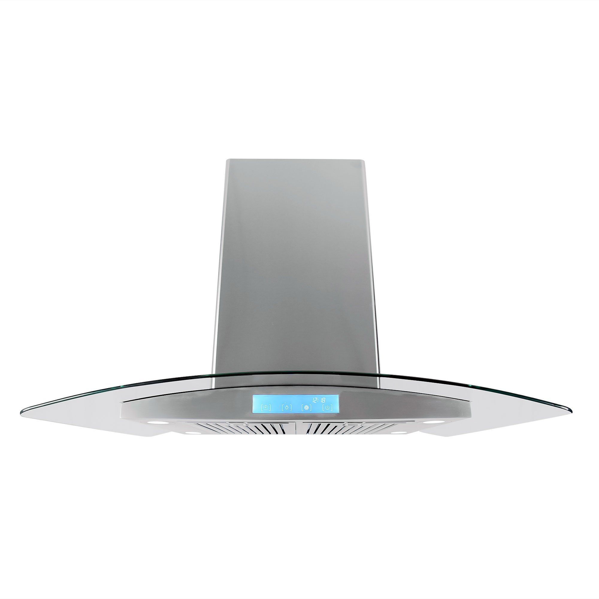 Cosmo 36 In. 900 CFM Ducted Island Range Hood With With Tempered Glass