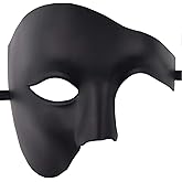 KEFAN Mens Mask Masquerade Mask Phantom of The Opera Half Face Mask