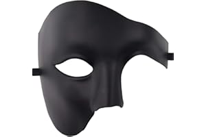KEFAN Mens Mask Masquerade Mask Phantom of The Opera Half Face Mask