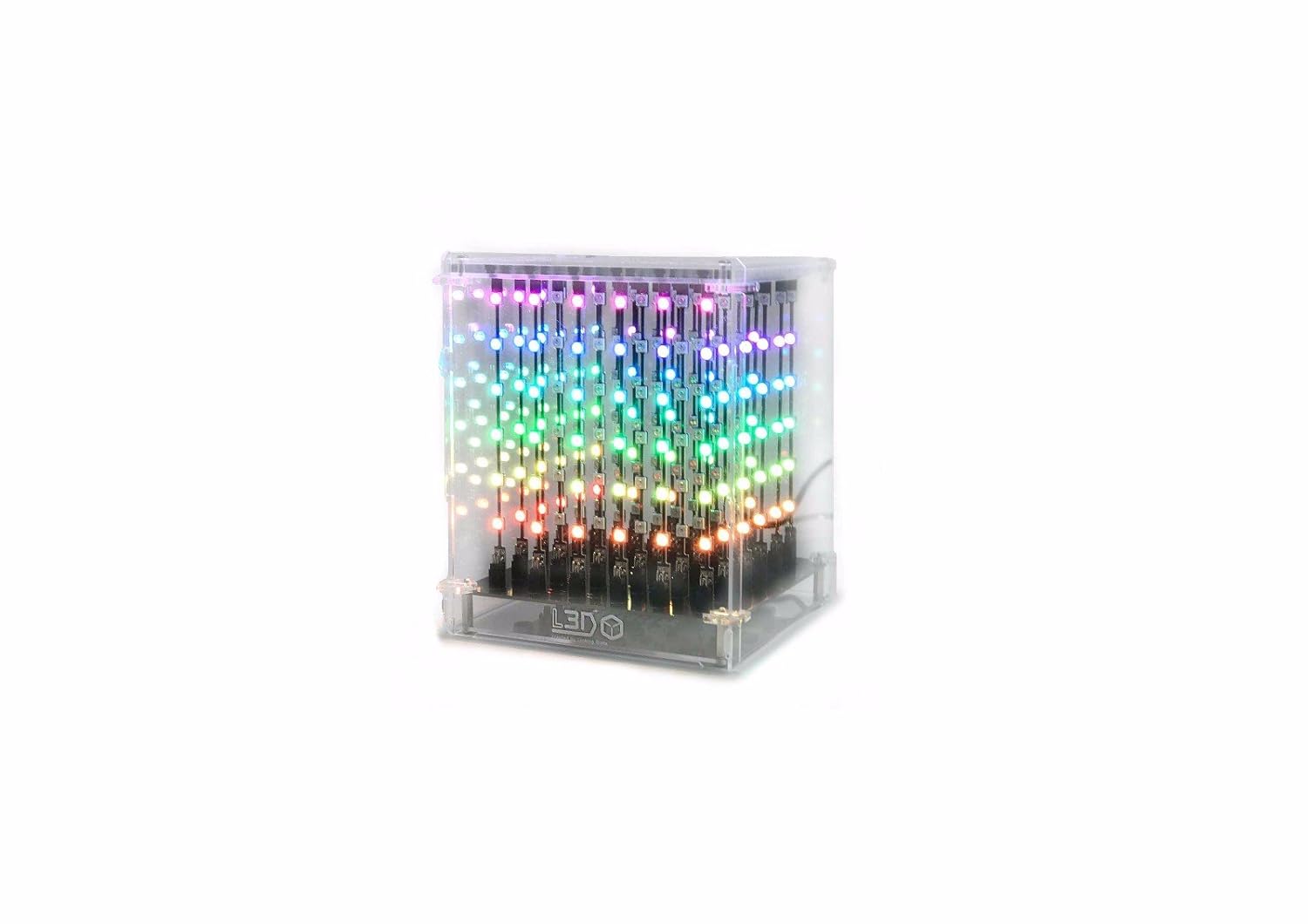 L3D Cube(666 Full Color Kit),light show on the go, for home, dorm, or office use.Illuminate your life with interactive music visualizations,216 full-color LED lights,10 preloaded visualizations