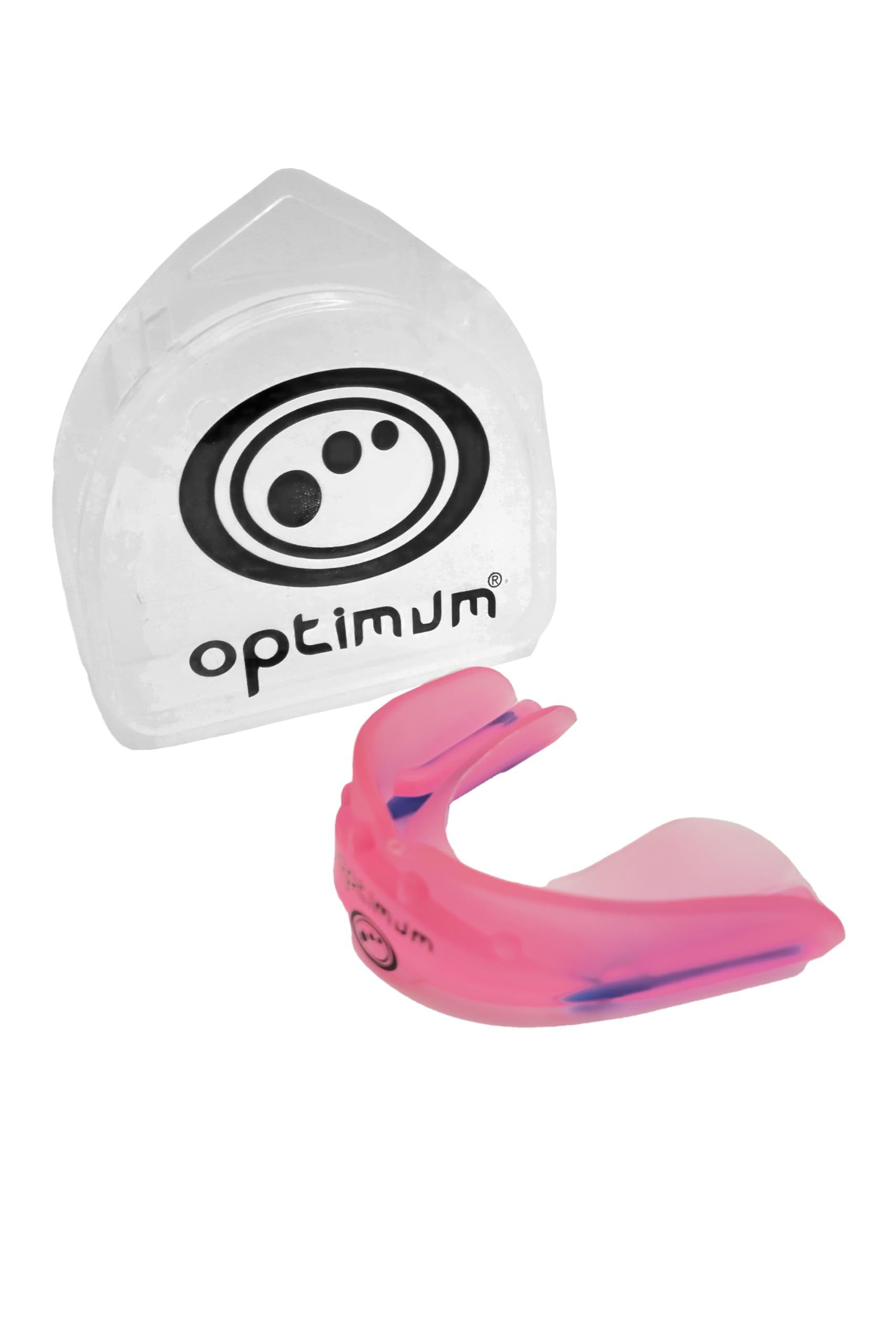 Optimum Matrix Mouthguard Gum Shield Slim Fit with Case for Rugby Hockey Boxing MMA Martial Arts Judo Karate Taekwondo Contact Sports - Pink, Junior
