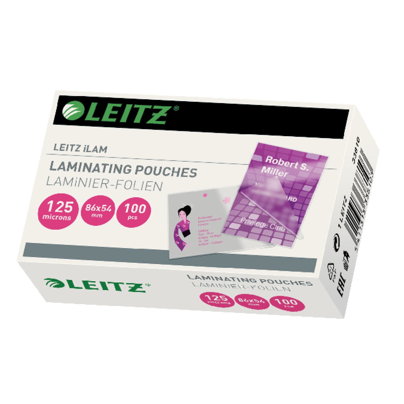Leitz 33810 Laminating Pouches Made of 125 Micron Thick Material