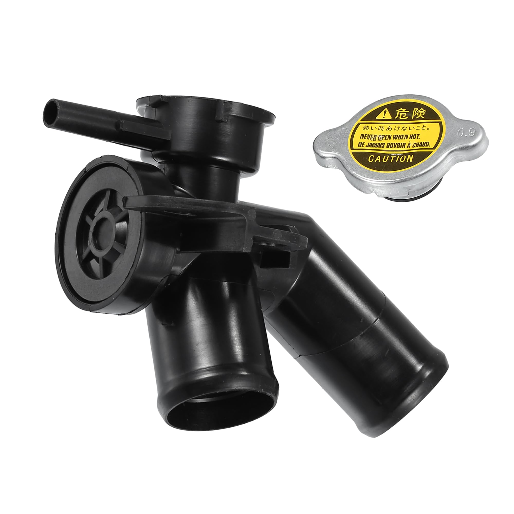 Photo 1 of uxcell No.21517JP00A/214308991A Engine Radiator Filler Neck with Fully Sealed Cap for Nissan Quest 14-17 for Nissan Murano 09-14 Plastic Upper Radiator Coolant Filler Neck Water Pipe