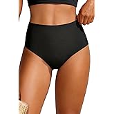 Tempt Me Women's High Waist Bikini Bottom - Full Coverage Bathing Suit Swim Bottom 2025 Swimsuit Swimwear