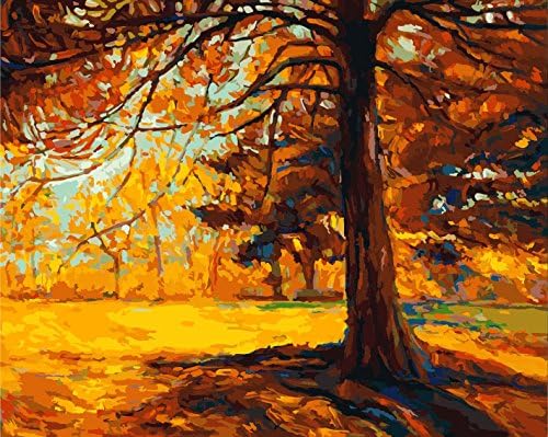 FramedPBNPaint By Numbers Kit Paintworks DIY Oil Paintings the Old Tree, 13.4" X17.3" (IC0000S6)