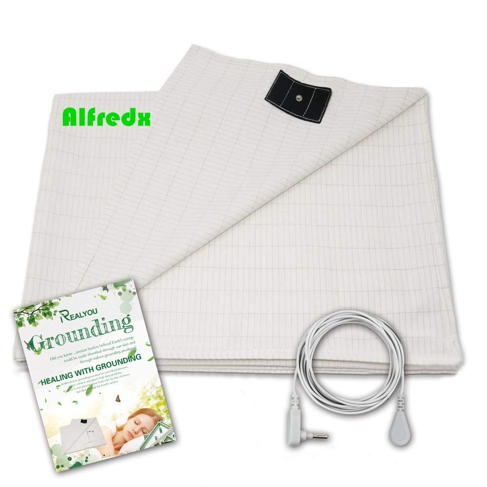 Earthing Half Sheet, Earthing Grounding Sheet/Earthing Pillow Case for Grounding, EMF Radiation Protection，Conductive Grounding Mat for Better Sleep (Earthing Sheet 76 80 inch)