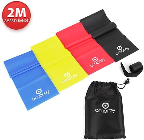 Bandas Elasticas Crossfit-Banda Resistencia Fitness Kit de 4 Cintas Elasticas Fitness 2 Metros Látex Natural con Anclaje para Puerta Cinta Elastica para Yoga,Pilates,Crossfit o Rehabilitación de lesiones,Color Rojo,Amarillo,Azul y Negro: Amazon.es ...