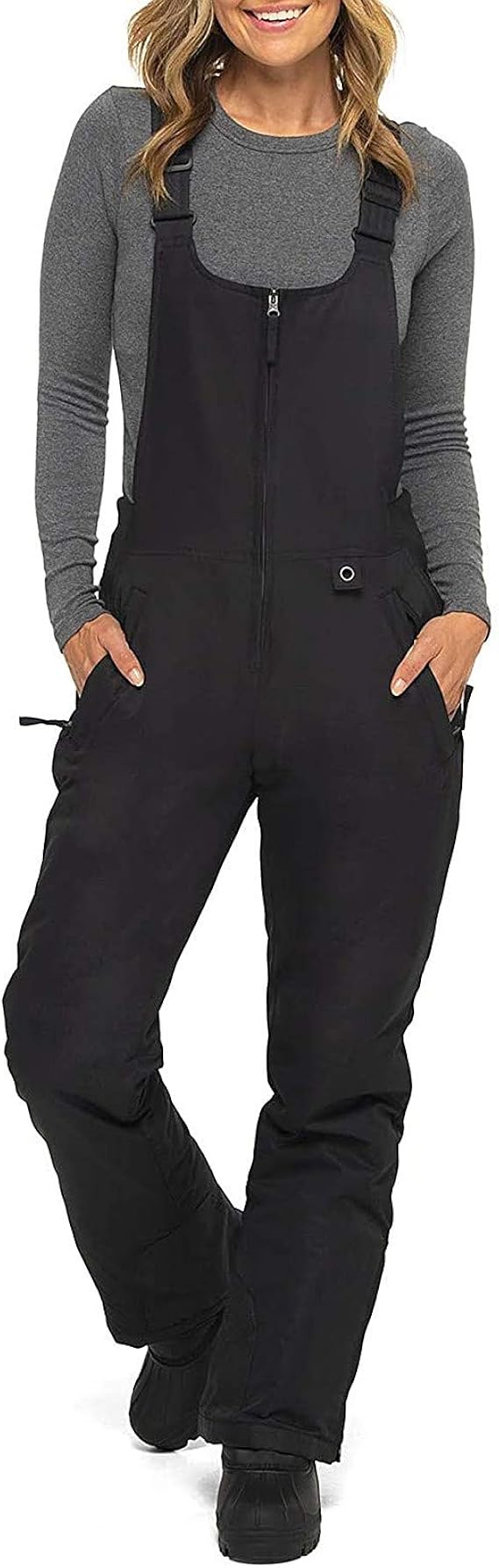 Amazon.com: Crystell Womens Essential Insulated Bib Overalls,Ladies Ski Bibs Pants,One-Piece Ski 