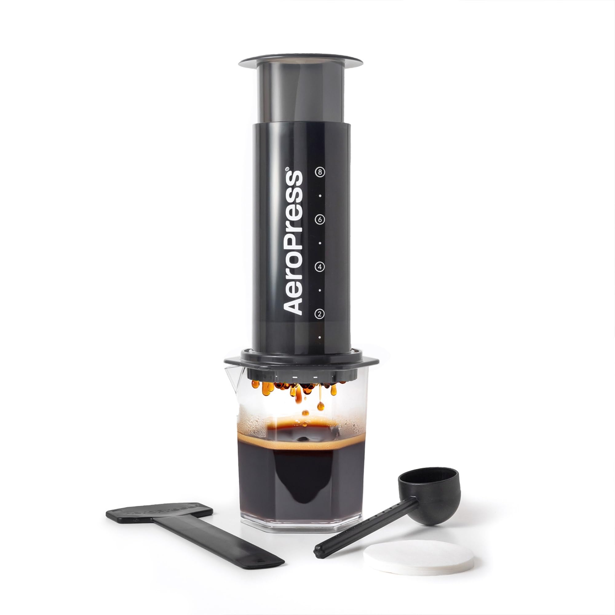 AeroPress XL Coffee Press – 3 in 1 brew method combines French Press, Pourover, Espresso. Full bodied, smooth coffee without grit or bitterness. Small portable coffee maker for camping & travel