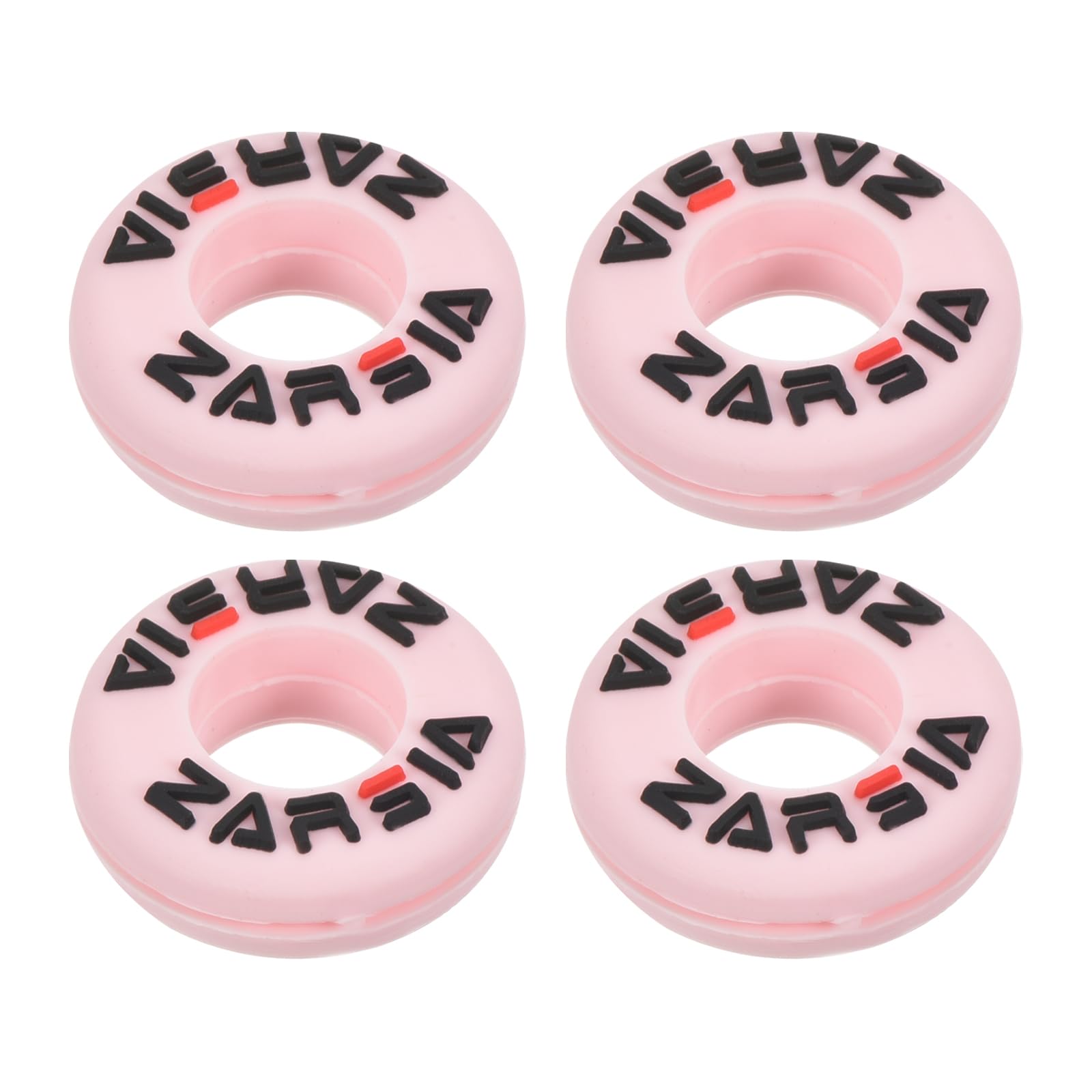 M METERXITY 4 Pack Tennis Vibration Dampener - Round Shock Absorber, Silicone Racket String Damping, Apply to Tennis Racket (8mm, Pink)