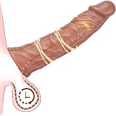 New Soft Realistic Sleeve 12 Inch Extender Sheath for Men Male Enhancement Extension Sleeve Black Color Big P114，Brown