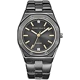 Perry Ellis Slim Diamond Men’s Watch – Octagon Gray Sunray Dial, Silver Alloy Band, Water-Resistant Analog