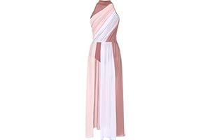 YOOJOO Women Lyrical Dance Costumes Sleeveless Mesh Tulle Flowy Maxi Long Dress Modern Contemporary Dancewear