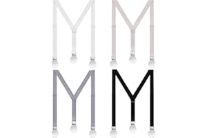 Sintege 4 Pcs Women Suspenders Bulk for Under Clothes 1/2 Inch Hidden Ladies Suspenders for Pants Jean Adjustable Y Back Skin