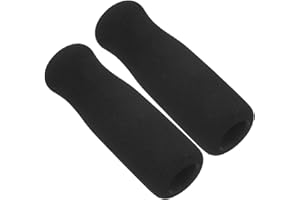 TOPPERFUN 2pcs Non-slip Foam Handle Grip Covers for Cane and Walker, Black Soft Nbr Cushion Pads for Wheelchair and Crutch Ha