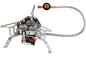 Portable Backpacking Stove Camping Wind Proof Furnaces Foldable Burner for Outdoor Camping Hiking Picnics Wind-proof Burner