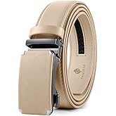 DOOPAI Belt Men, Ratchet Belt Dress Adjustable 1 3/8" Genuine Leather Designer Belt, Size Length Can be Cut, with Gift Box