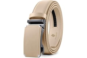 DOOPAI Belt Men, Ratchet Belt Dress Adjustable 1 3/8" Genuine Leather Designer Belt, Size Length Can be Cut, with Gift Box