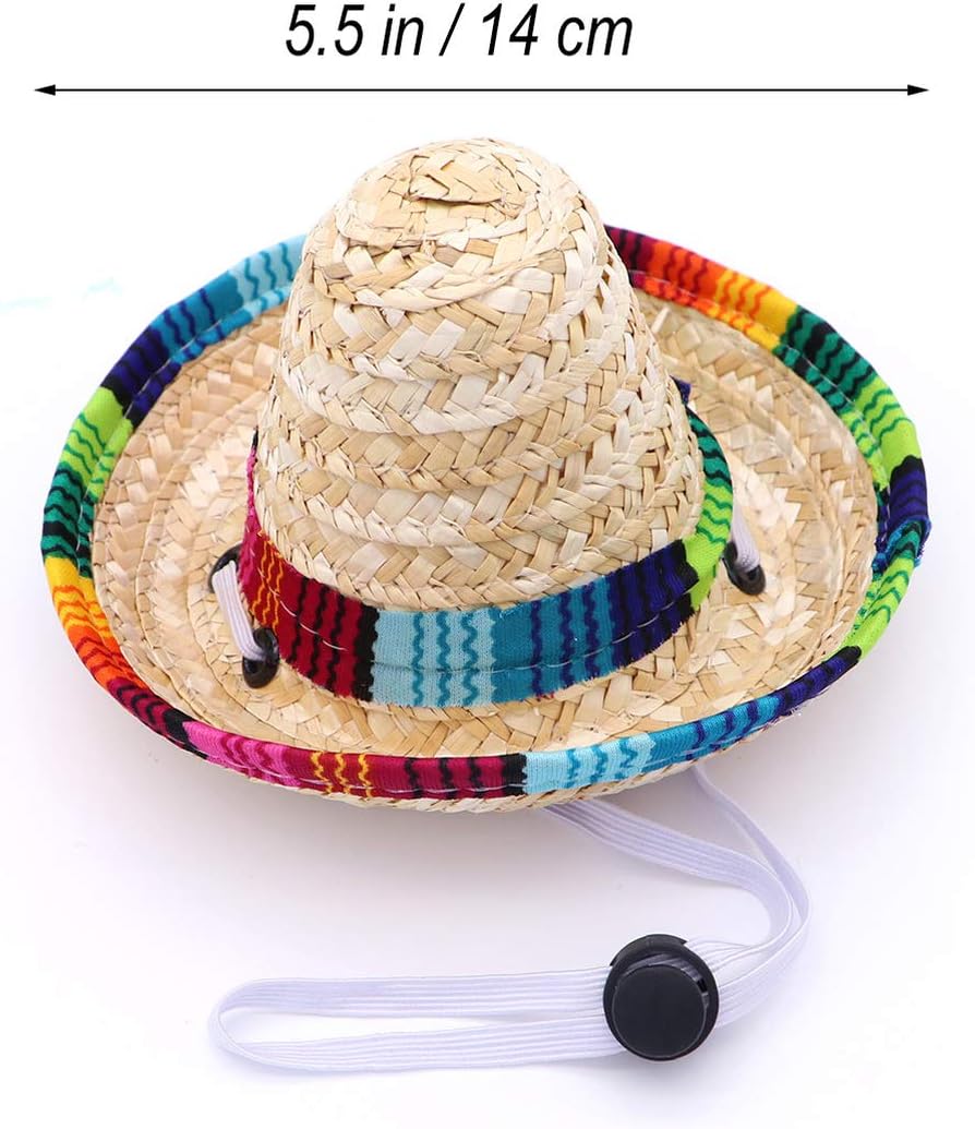 Balacoo Cane Sombrero Cappello Mini Paglia Cappelli Sombrero Cappelli  messicani Chihuahua Natale Festa di Halloween Divertenti Cappelli da Festa  per Cani di Piccola Taglia Media Gatti 2 Pezzi Cappelli urban-earth.co.uk