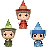 Funko Pop! Disney: Sleeping Beauty - Flora, Fauna, & Merryweather Fairy Godmother 3 Pack, Spring Convention Exclusive