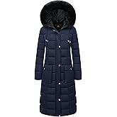 MOERDENG Women's Waterproof Long Winter Coat Thickened Down Alternative Jacket Warm Puffer Jacket Parka