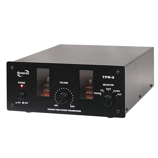 title=Dynavox TPR-3 preamplificatore valvolare AUX nero