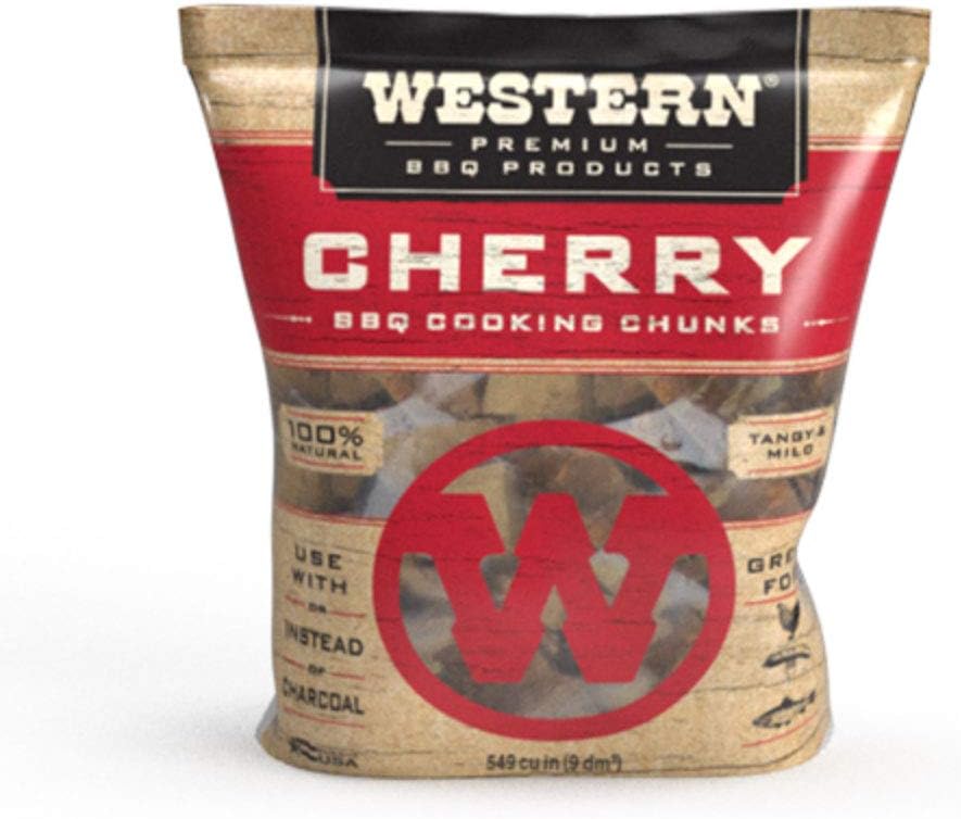 Western BBQ Smoking Barbecue Pellet Wood Grill Cooking Chip Chunks, Cherry (2-Pack) : Garden & Outdoor