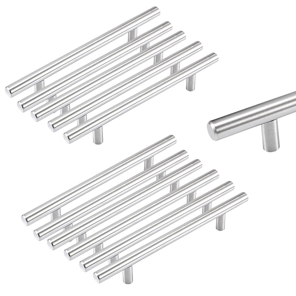 T Handle for Furniture T-Shaped Bar 20 Pcs Stainless Steel Drawer T Bar Handle Door Stick Kitchen Cupboard Cabinet