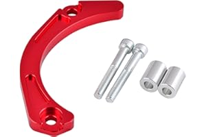 NICECNC Engine Case Protection Chain Guard Compatible with Suzuki Quadsport Z400 LTZ400 2003-2014, Compatible with Kawasaki KFX400 2003-2006 Red